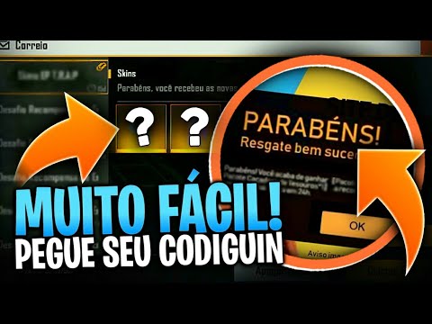 RESGATE AGORA SEU CODIGUIN! Como Colocar Codiguin no Free Fire! Usar e  Resgatar a Pelo Celular/PC 