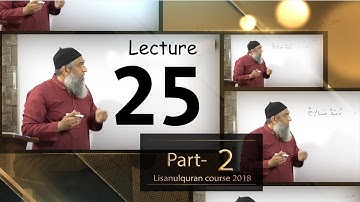 25-Lecture (Lisan-ul-Quran-2018,Part-2) By Amir Sohail غیر صحیح افعال، مہموز، مضاعف، معتل