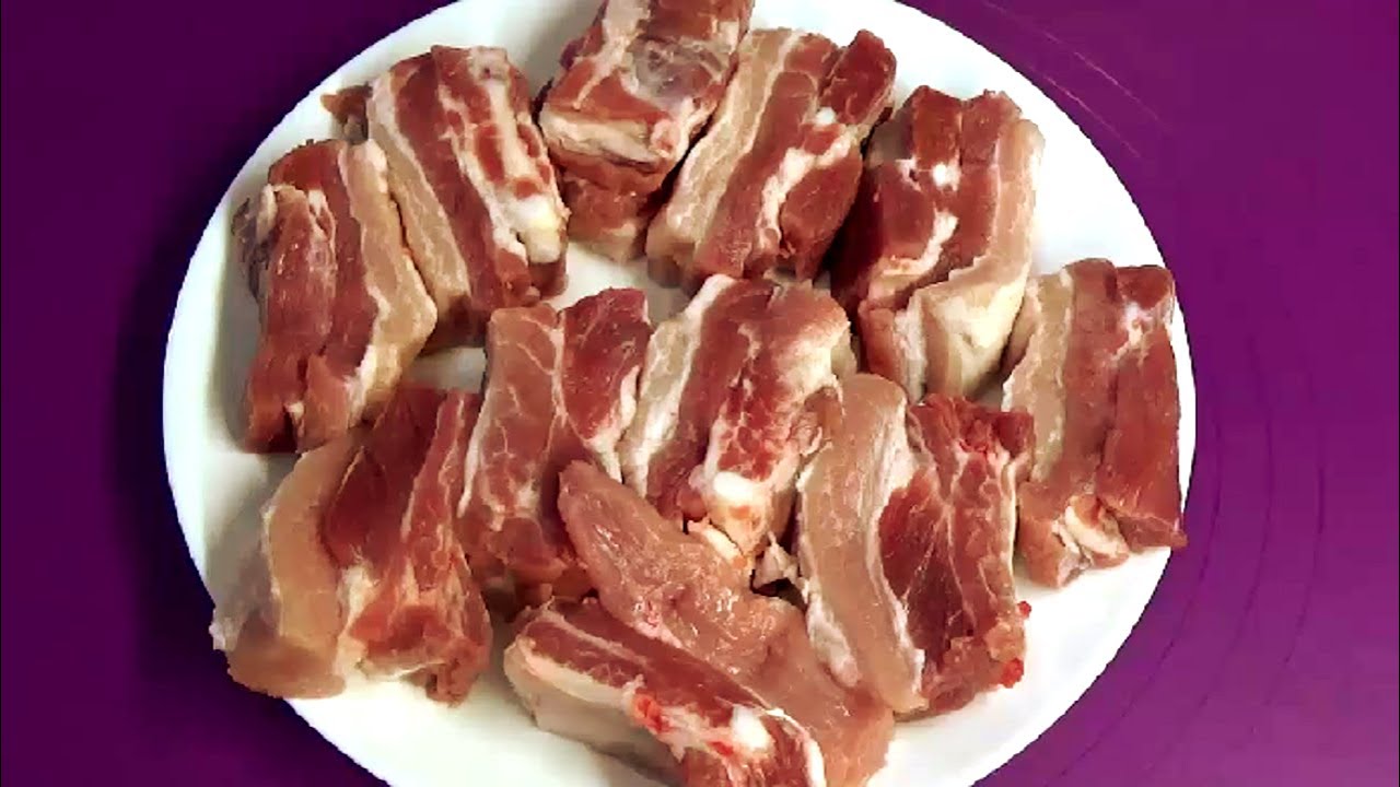 Вкусные нежные свиные ребрышки на сковороде   Самый простой рецепт