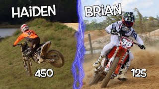 TRADING DIRT BIKES WITH DAD!!! Dangerboy Deegan 450 Full Send!