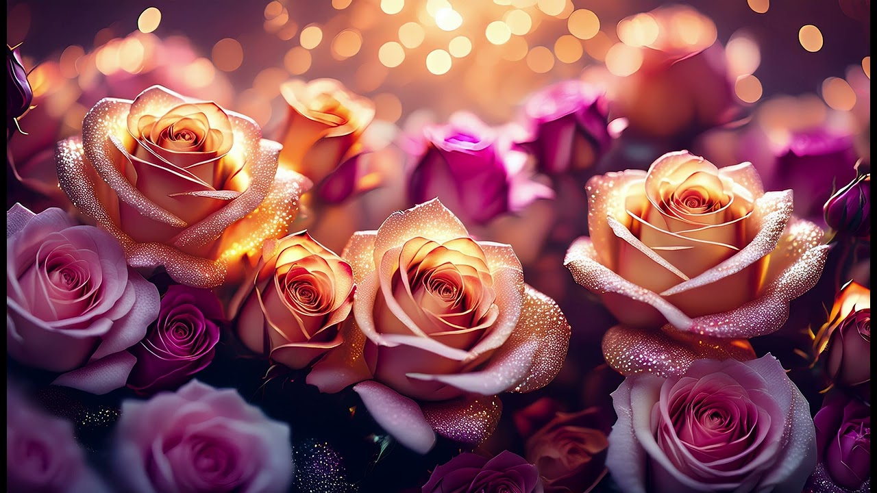 Luxury Rose Wall Art 🌹 10 Hours Static Floral Background for TV & Home Decor (4K Frame Art)