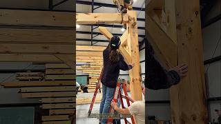They Install Massive Timber Frame by Hand 🔥 Incredible Construction Skill