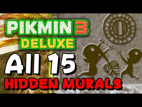 Pikmin 3 Deluxe - ALL 15 Hidden Murals Location Guide (Nintendo Switch)