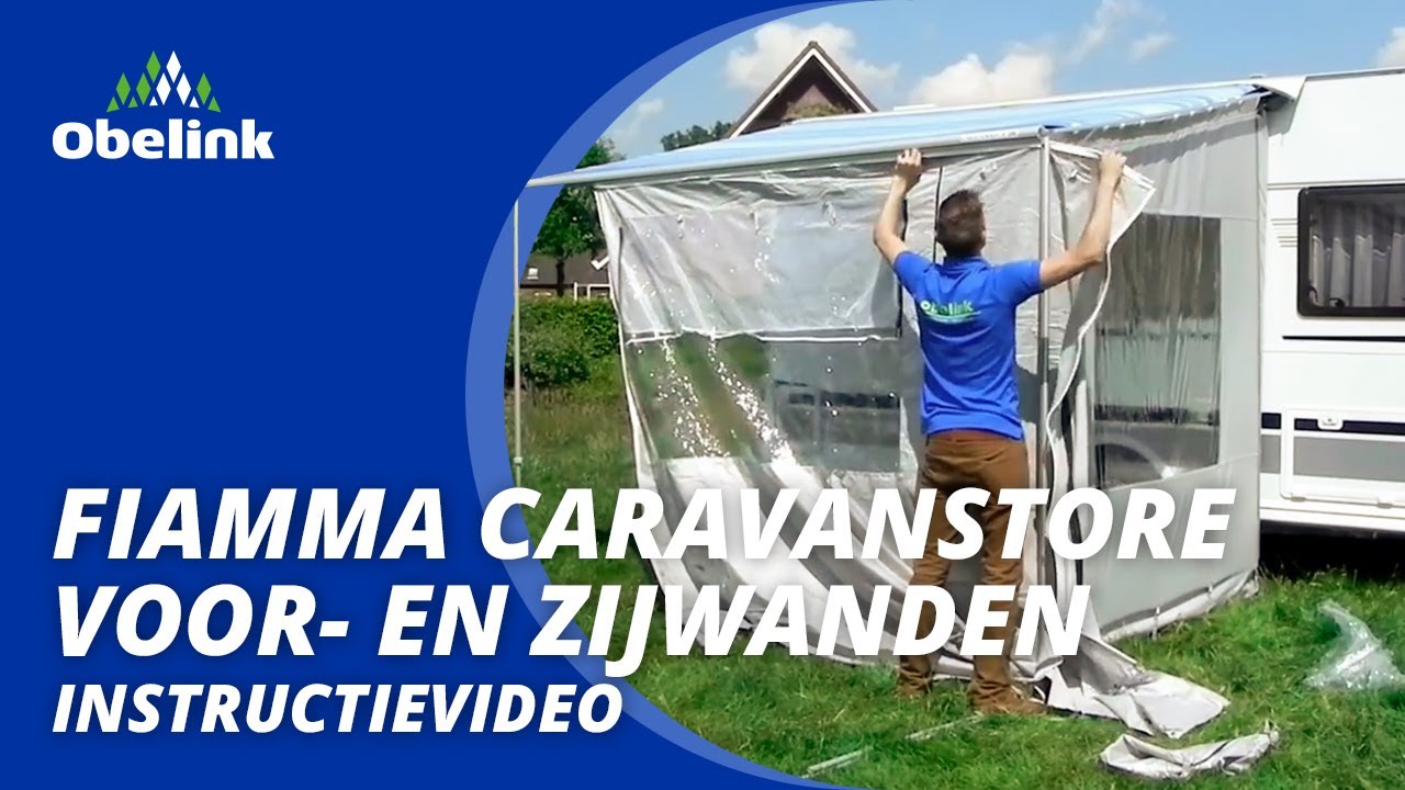 Mobiel voor- en zijwanden opzetinstructie: Fiamma Caravanstore YouTube
