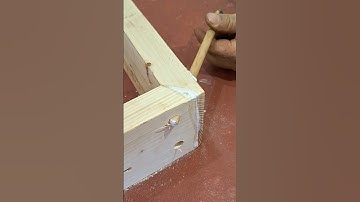 Just Making Strong Wood Miter Joint With Dowells #howto #woodworking #shorts #tutorial #tips