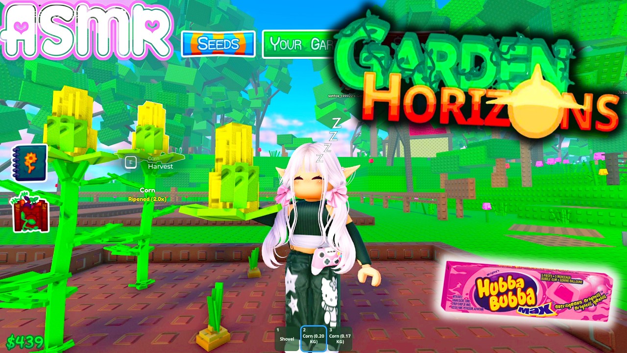 ASMR Roblox Garden Horizons 🌼 Relaxing Cozy Whispering + Gum Chewing 💤 🍀