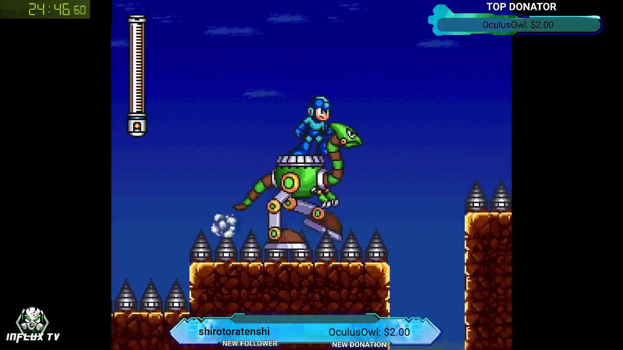 Mega-Man 7 Speed Run Live Stream FAIL