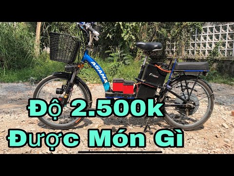 Video review xe đạp điện độ 2 triệu rưỡi được những món đồ... - youtube