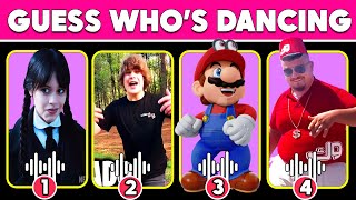 Guess Who Is Dancing? | Wednesday, Super Mario, One Two Buckle My Shoe, Skibidi Dom Dom Yes Yes
