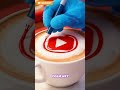 Alien Barista Draws YouTube Logo in Coffee Foam! 😍 #luarnegeri #blippo #shorts #funnyalien