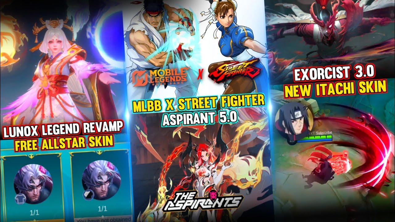 LUNOX LEGEND REVAMP |  ITACHI & MINATO | MLBB X STREET FIGHTER | SELENA & OBSIDIA ASPIRANT 5.0