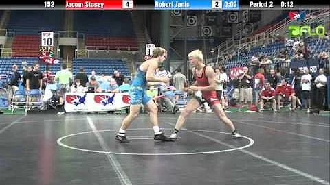 Junior 152 - Jacom Stacey (Idaho) vs. Robert Janis...