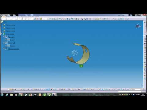 Catia v 5 გაკვეთილი მე 15 ე  ზედაპირების შემოგვრა
