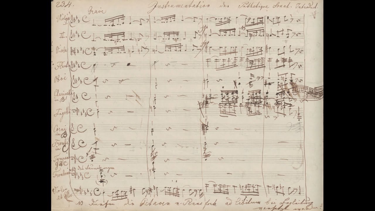 Beethoven / Bruckner Pathetique Op 13 Orchestra [Autograph + Score]