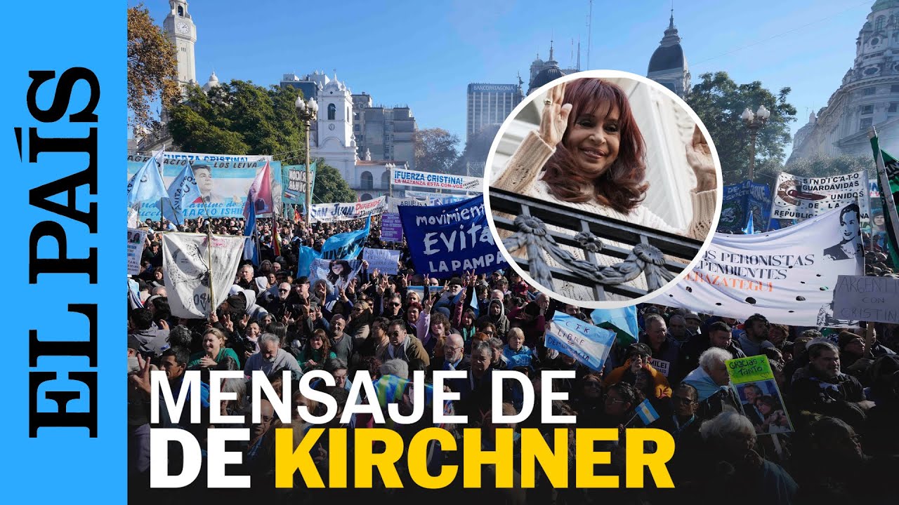 CRISTINA KIRCHNER manda mensaje a sus seguidores en la PLAZA DE MAYO ...