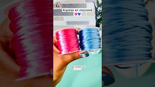 Argollas en macramé 💖💙 tutorial completo en mi canal #diy #aretes #shortvideo