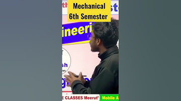 #mechanicalengineering #jeclasses #6thsemester