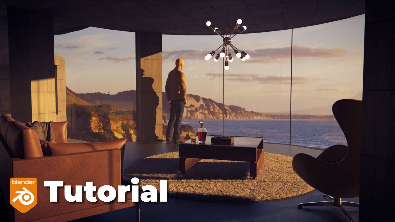 How to CREATE A STYLISH INTERIOR quickly in Blender! Complete tutorial ...