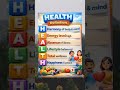 HEALTH Definition | #fundamentalofnursing #healthcarehero #aims #youtubeshorts #asmr #dite #viral