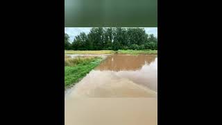 Regenfluten sorgen in Bad Arolsen für Überflutungen (Tief BERND)