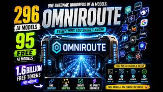 How OmniRoute works | 296 AI Models + 95 FREE + 1.6B Tokens | Meet OmniRoute | Full Setup & Demo