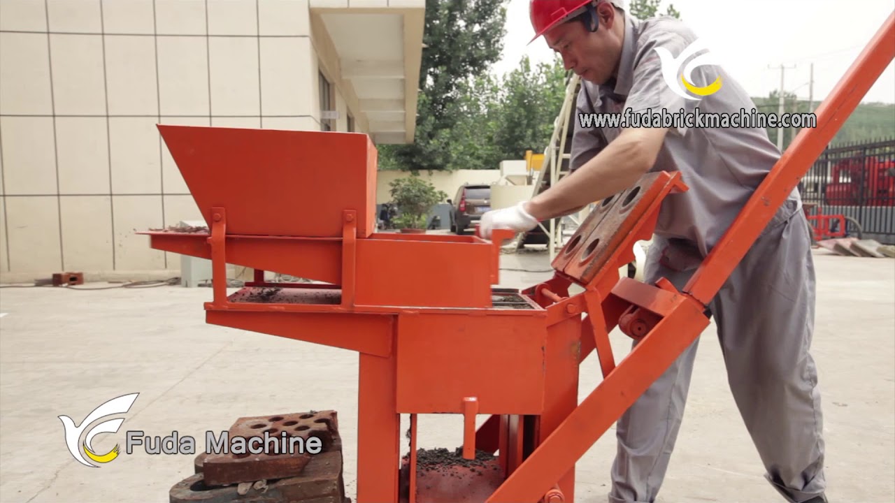 QMR2-40 manual earth soil mud clay interlocking brick making machine的副本 ...