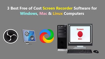 3 Best Free of Cost Screen Recorder Software for Windows, Mac & Linux Computers.