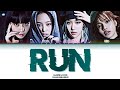AI COVER RUN BLACKPINK EXSH Color Coded Lyrics