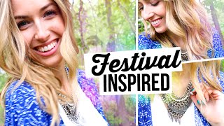 Get Ready with Me || Festival Hair, Makeup \& Outfit Ideas!