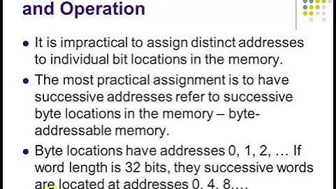 memory locations, addressing and operations