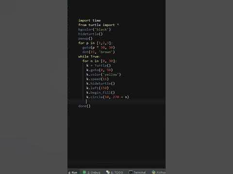 Let's make pacman animation with python turtle #Shorts #python # ...