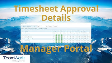 TeamWork 5 Manager Tutorial: How to View Timesheet Details for Unapproved Pay Periods