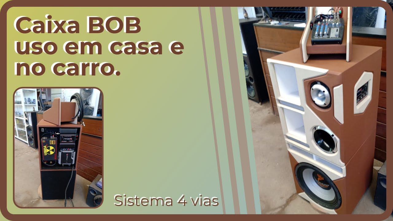 Caixa BOB JBL e STETSOM. Como fazer passa a passo. Montagem da caixa, forração, instalação e teste.