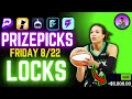 (INSANE VALUE 🔥) PRIZEPICKS WNBA FRIDAY 8/22/25 - FREE PICKS BEST PROPS &amp; BETS TODAY AUGUST 22nd