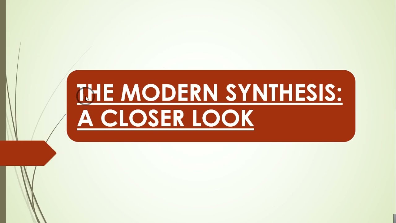 The modern synthesis: a closer look