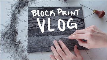 Linocut Block Print | Studio Vlog