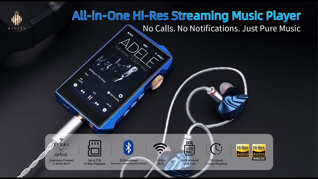 AP80 PRO MAX All-in-One Hi-Res Streaming Music Player by Hidizs