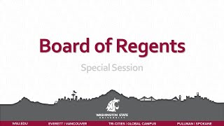 WSU Board of Regents | Special Session | 9.13.2024