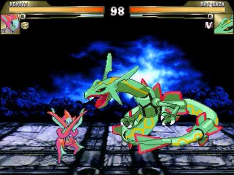 mugen deoxys attack form vs rayquaza youtube deoxys attack form
