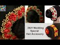 DIY/ 2021 wedding special hair accessories at home / malini creation/ bridal hair accessory
