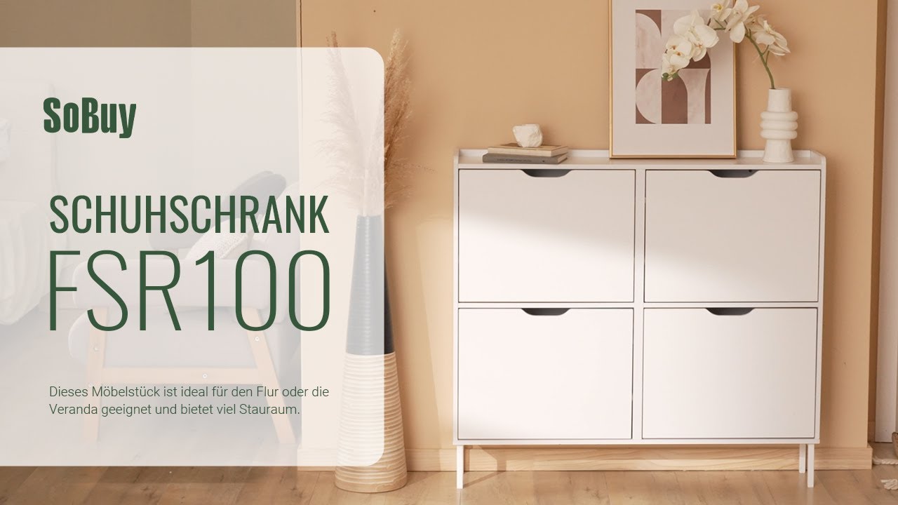 SoBuy Schuhkipper丨Schuhschrank schmal丨Schuhregal丨Schuhkommode丨FSR100