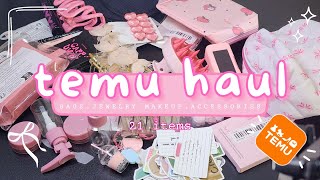 Temu Haul #2 ~ Makeup, Bags, Jewelry, Hair accessories & all things cute ☁️🛍️ #temuhaul #unboxing
