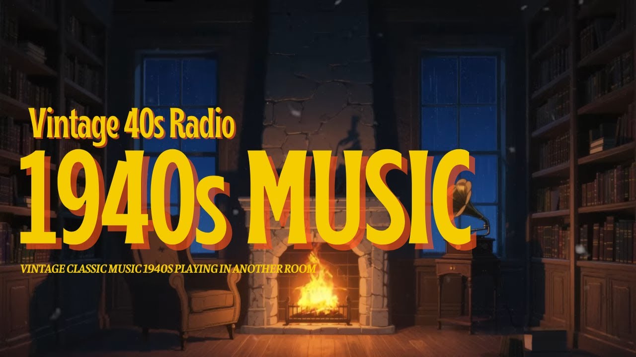 Vintage Spring Evening | 1940s Oldies Playing from Another Room in a Cozy Country Home