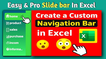 Create a Custom Navigation Bar in Excel 🔥 | Slide bar In excel | Easy & professional menu ! 