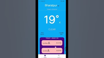 Current Weather showing React native mobile application .....