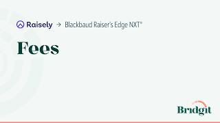 How FEES work on the Raisely to Raiser's Edge NXT integration | Bridgit: charity integration hub
