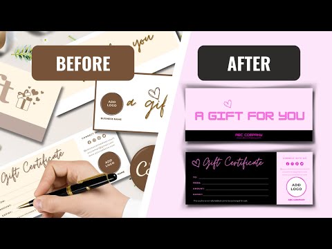 How to Customized Gift Certificate Template | Beginners Canva Tutorial for Small Business Owner