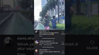 kocak pengendara mobil marah² dijalur sepedah #shortvideo #harusberanda #trending #viral #fypp