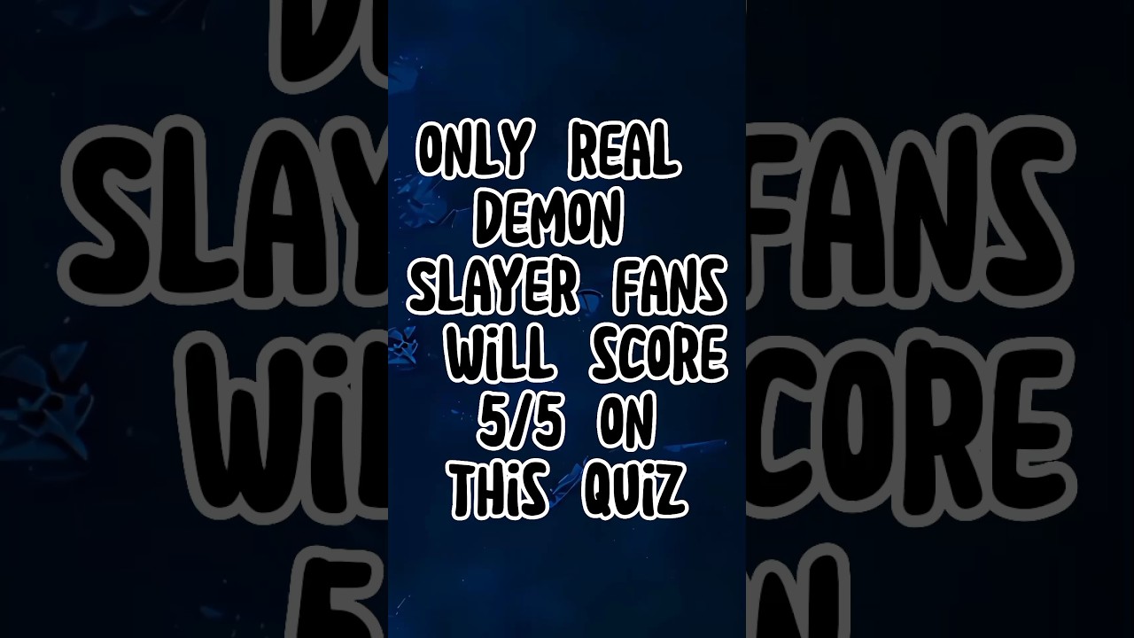 DEMON SLAYER QUIZ KNY FANS 