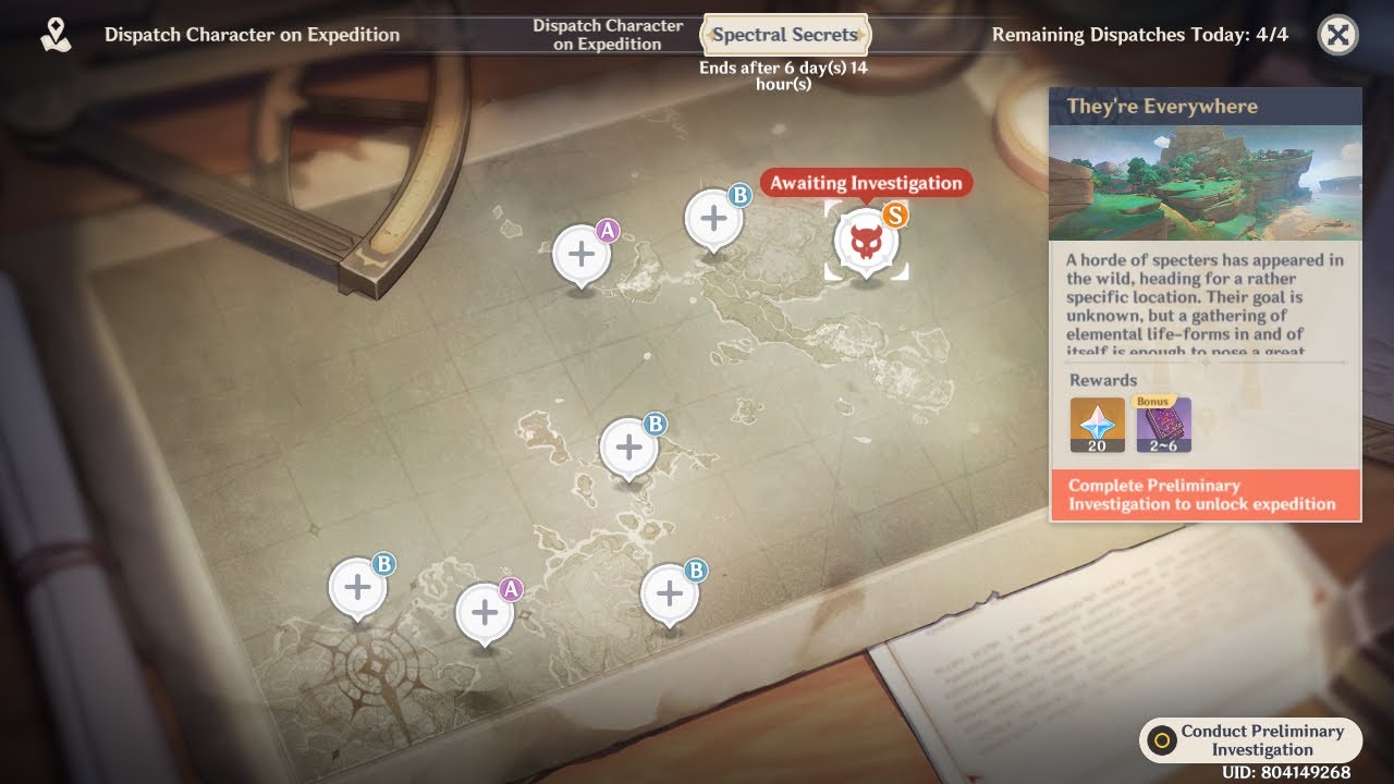 Genshin Impact Спектральные секреты - Предварительное расследование